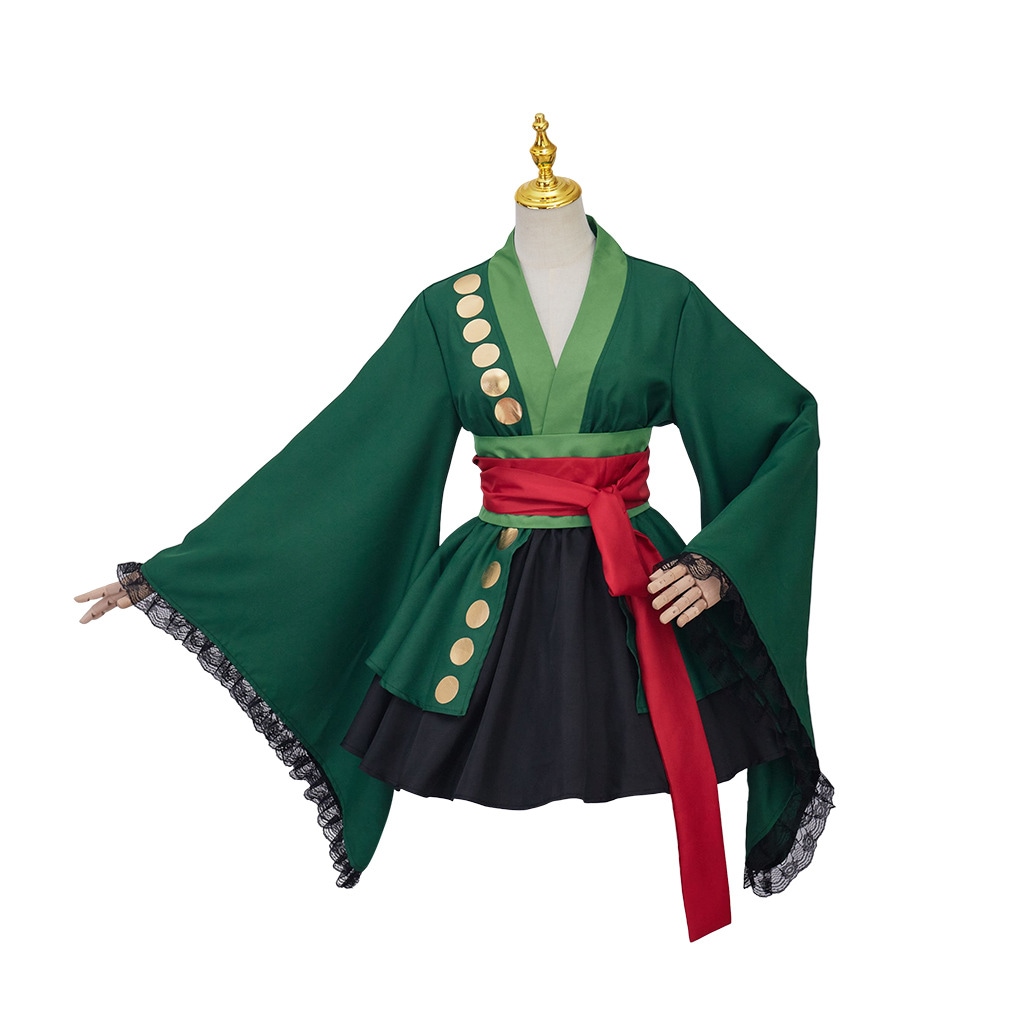 現品海賊王索隆cos服装索隆性転着物スカートcos卓洛二年後麦わら帽子コスプレ