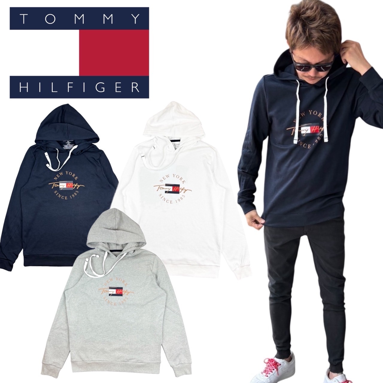 トミーヒルフィガー Tommy Hilfiger トップス パーカー フーディー 薄手 長袖 09T4502 メンズ レディース プリント プリントロゴ TOMMY HILFIGER