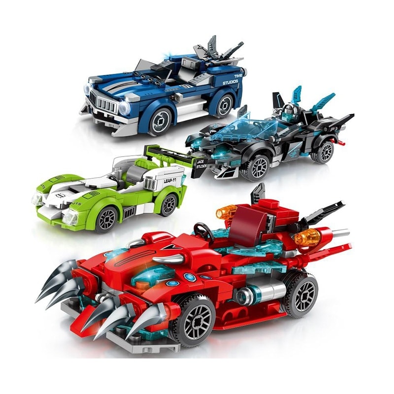 ブロック互換 レゴ 互換品 レゴスピードチャンピオン スーパースピード車 スーパーカー 4台お得セット互換品クリスマス ギフト プレゼント 誕生日