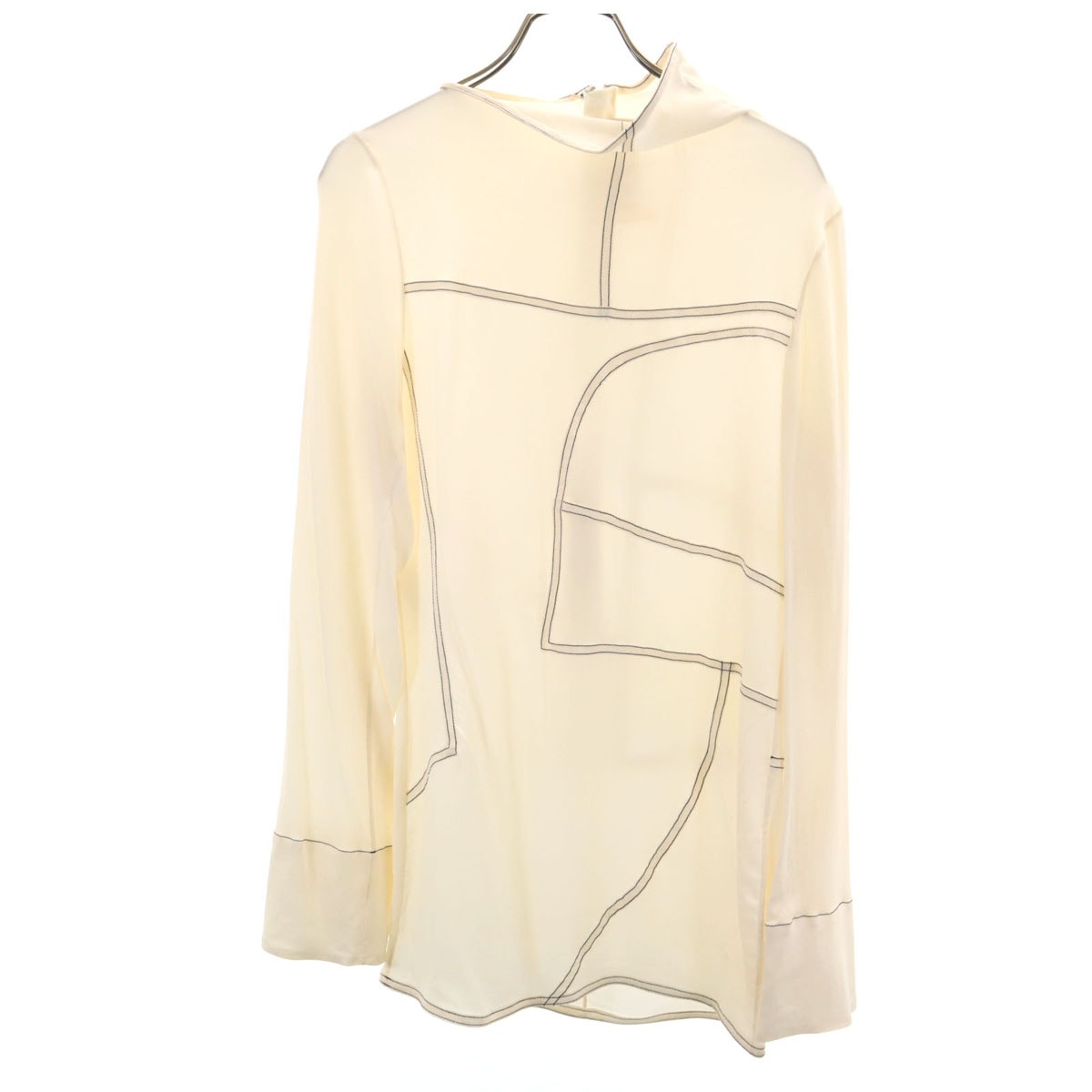 ポルトガル製 長袖 ブラウス 38 アイボリー レディース 古着