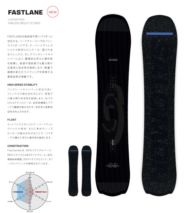 新品未使用 25-26 SALOMON BOARD FASTLANE 163cm 土日祝発送OK 44 サロモン