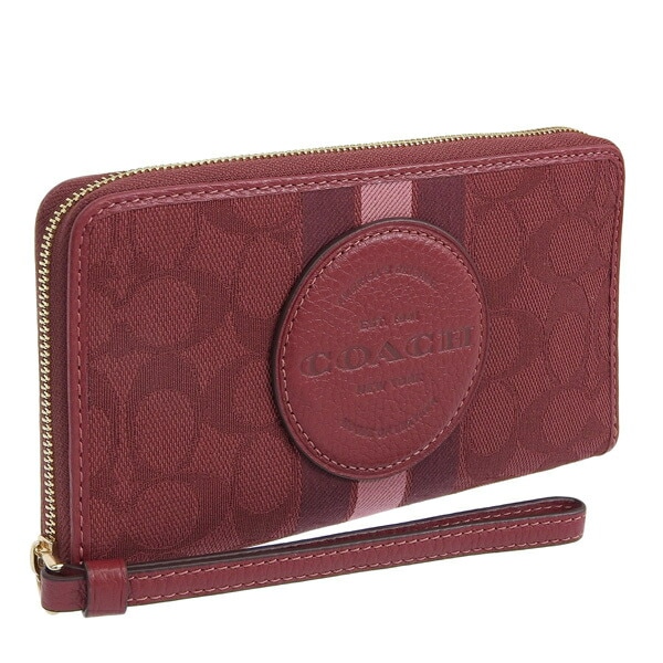 コーチ 財布 レディース ラウンドファスナー 長財布 アウトレット レッド SIG DMPSY LRG PHN WT C9073IMP2Z COACH