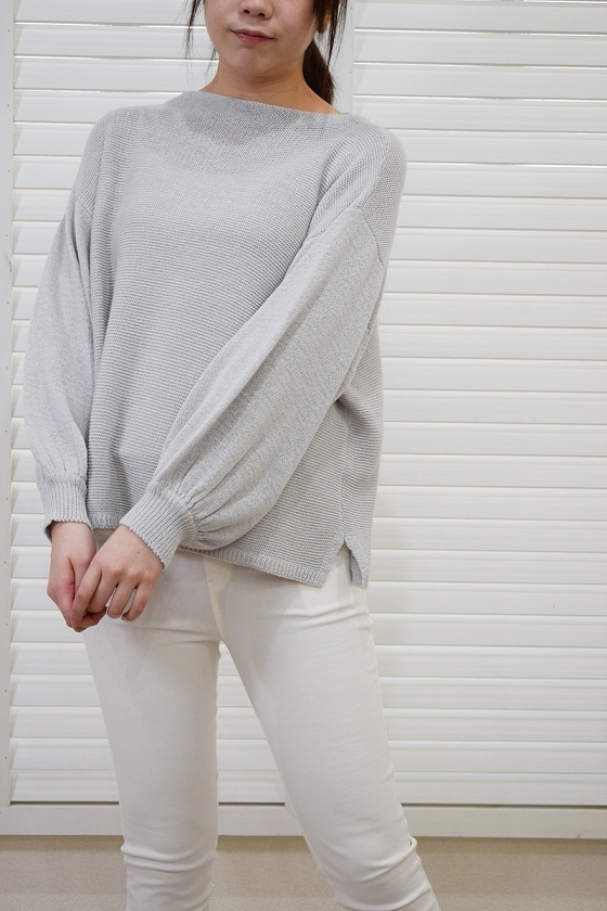 即納 サマーニット サマーセーター レディース ニット セーター 薄手 春新作 春物 春服 ボリューム袖 パフスリーブ 長袖 クルーネック トップス 4,869円