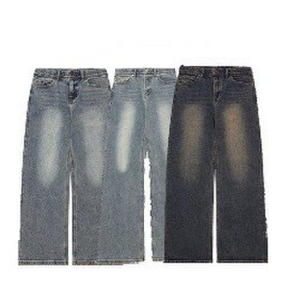 女性用ヒドゥンバンディングバックブラッシュワイドデニムパンツ 10540-155-801-10AB-SH