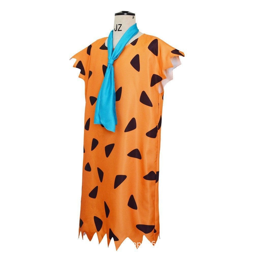 【即納】 ハロウィンthe Flinstonesフェレッドコスプレ衣装アメリカンアニメモダン原始人 イベント用品