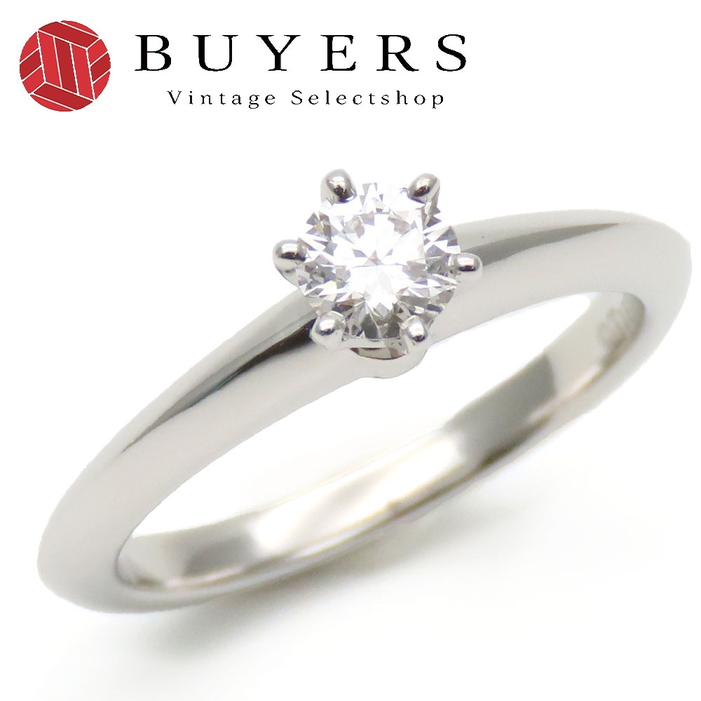 中古 リング・指輪 ソリティア Pt950 ダイヤモンド 約4.7g プラチナ 約＃9 ジュエリー 0.29ct レディース 女性