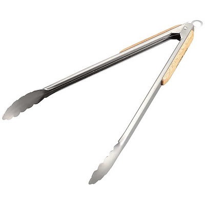 他サイト： キャプテンスタッグ　BBQ ウッドグリップトング 35cm　UG-3228の商品画像