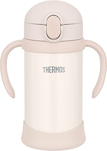 サーモス(THERMOS) まほうびんのベビーストローマグ FJL-350 ベージュ (BE) 350ml 水筒 子供 ステンレス製魔法びん構造 スペアストローセット付き 扱いやすいワンタッチオ・・・