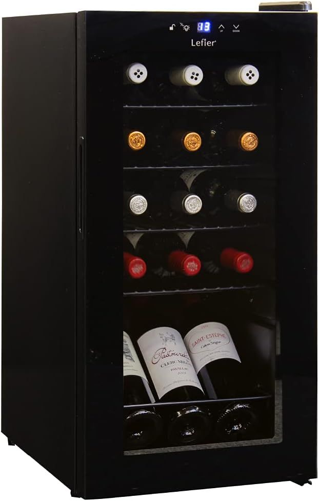 ワインセラー ルフィエール『ENTRY 15 (C15B)』 コンプレッサー式 15本 本体カラー：ブラック 家庭用 セラー コンプレッサー式 業務用 薄型 スリム ひとり暮らし 新生活