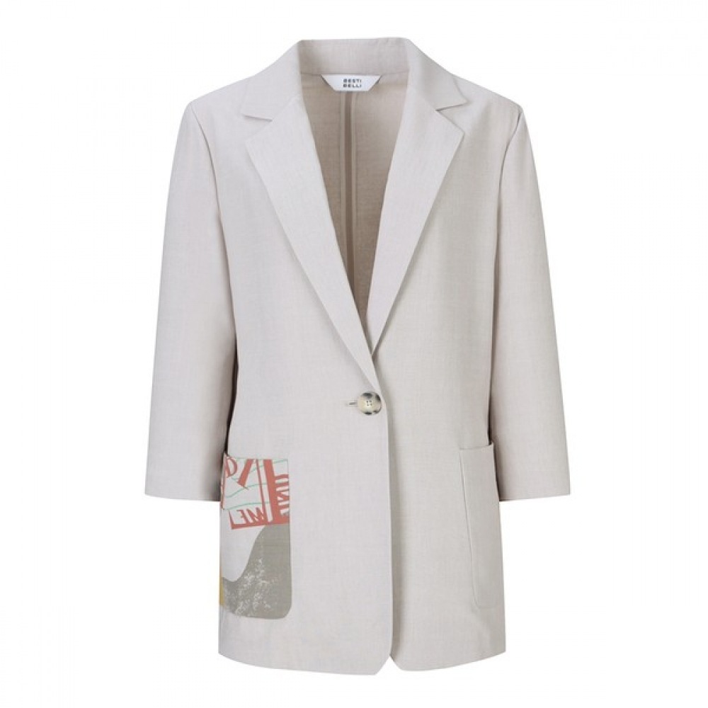 [ベスティベリ] プリントポケットロールアップジャケット（BGJAE2152）