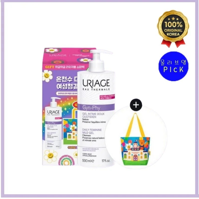 URIA*E [8月オールヤングピック] ユリアージ* 真皮 マイルドジェル500ml + ウィグルウィグル ショッパーバッグ 企画 温泉水配合 女性ウォッシュ