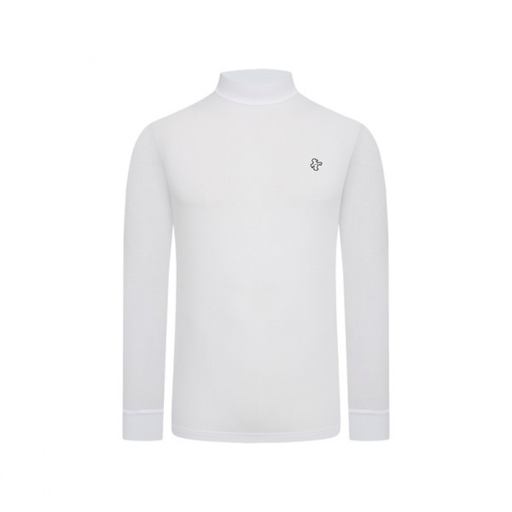 [ルイカステル] メンズストライプハーフタートルTシャツ（クール）