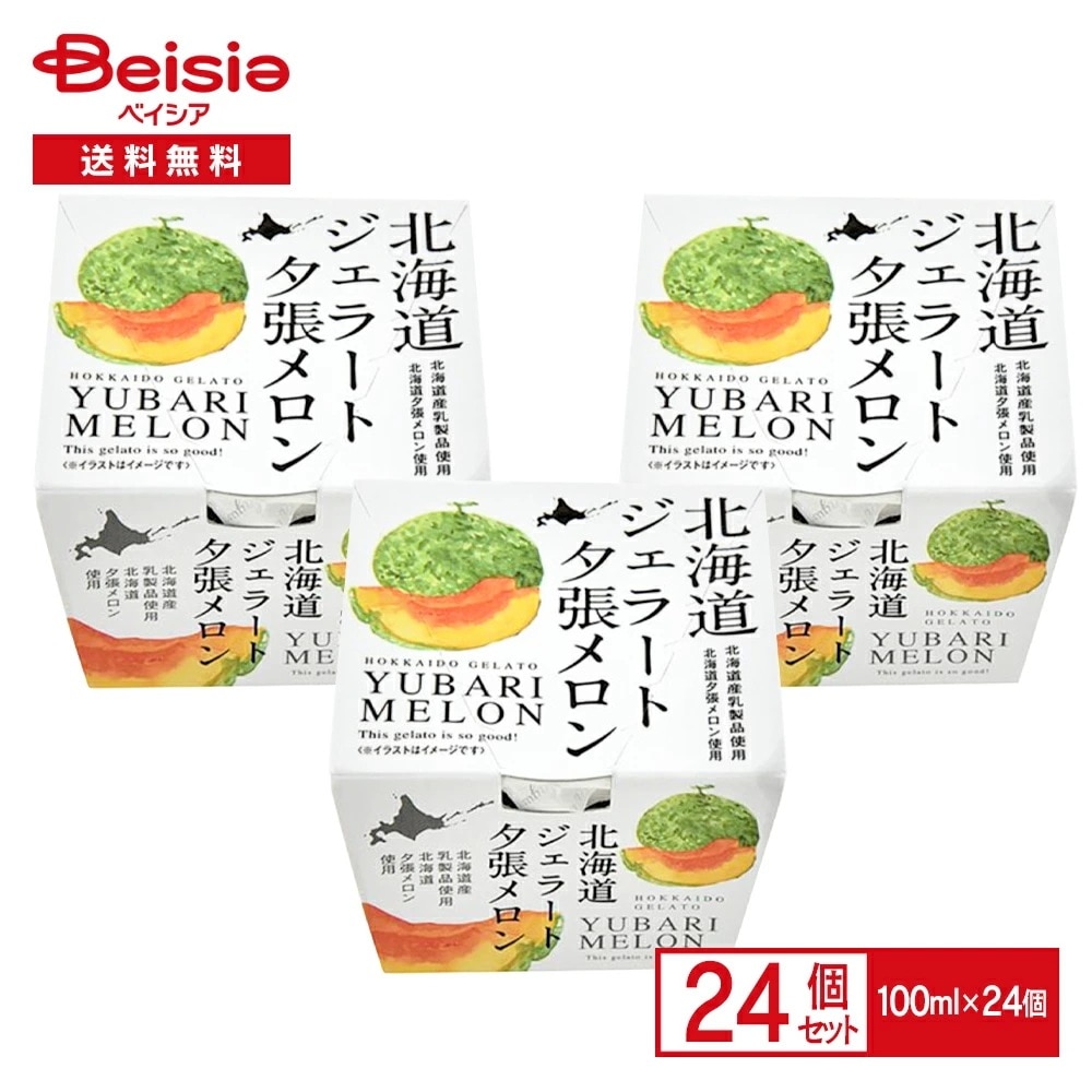 長沼あいす 北海道ジェラート 夕張メロン 100ml×24個 アイスクリーム アイス ミルク ミルクアイス 北海道 ご当地 まとめ買い 送料無料