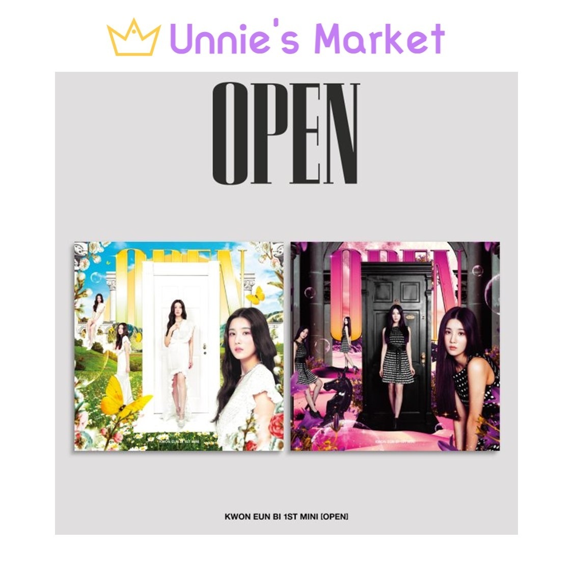 [SET] Kwon Eunbi(IZ ONE) [Open] 1st Mini Album + Free Gift(fan-made photocard 1ea)