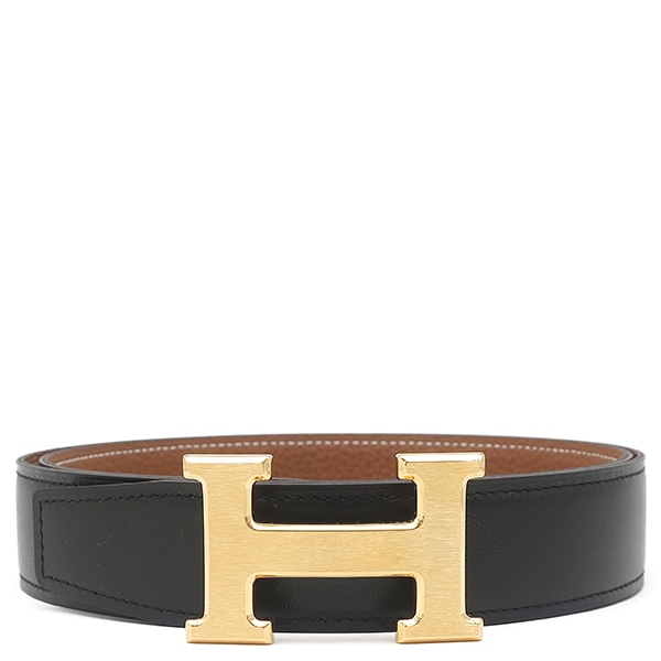 エルメス ベルト コンスタンスH ＃90 ボックスカーフ トゴ ブラック×ゴールド #90 マットゴールド金具 新品 未使用 黒 茶 Hバックル ベルトバックル レザーベルト キット 38 K刻印(2