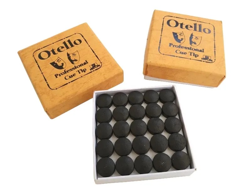 Otello-ウォーターバッファロープールキューチップ ブラウン 新ブランド 13mm プロのビリヤードアクセサリー ピース/ロット