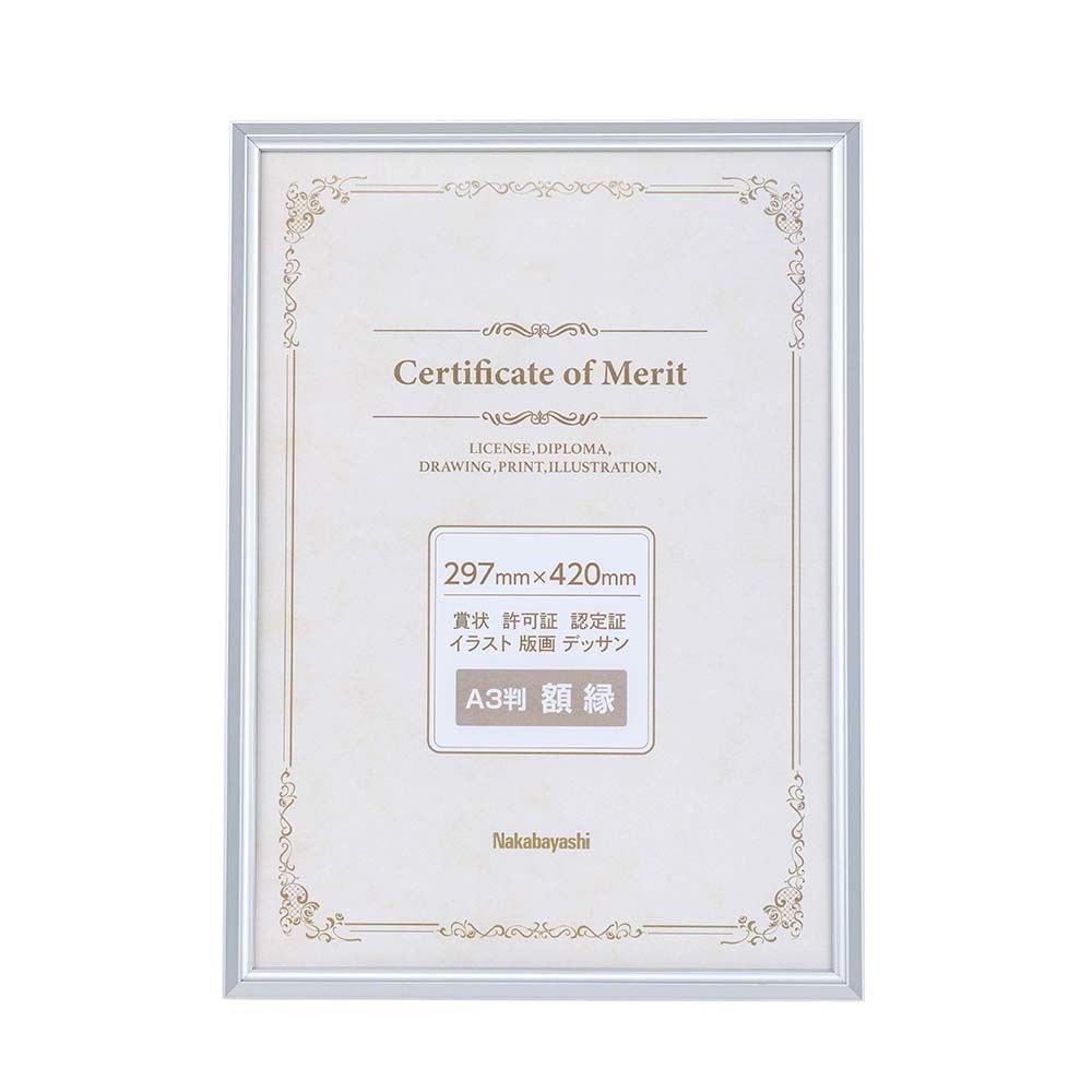 （まとめ買い）アルミ賞状額 A3 シルバー F-SA-105-SV [x3]