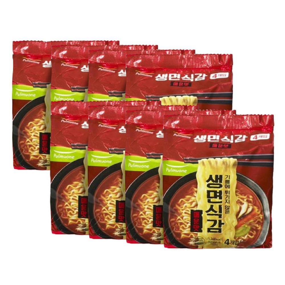 韓国-KFOOD-K MEAL-プルムウォン 生麺食感 辛口 97.4g x 4 x 8