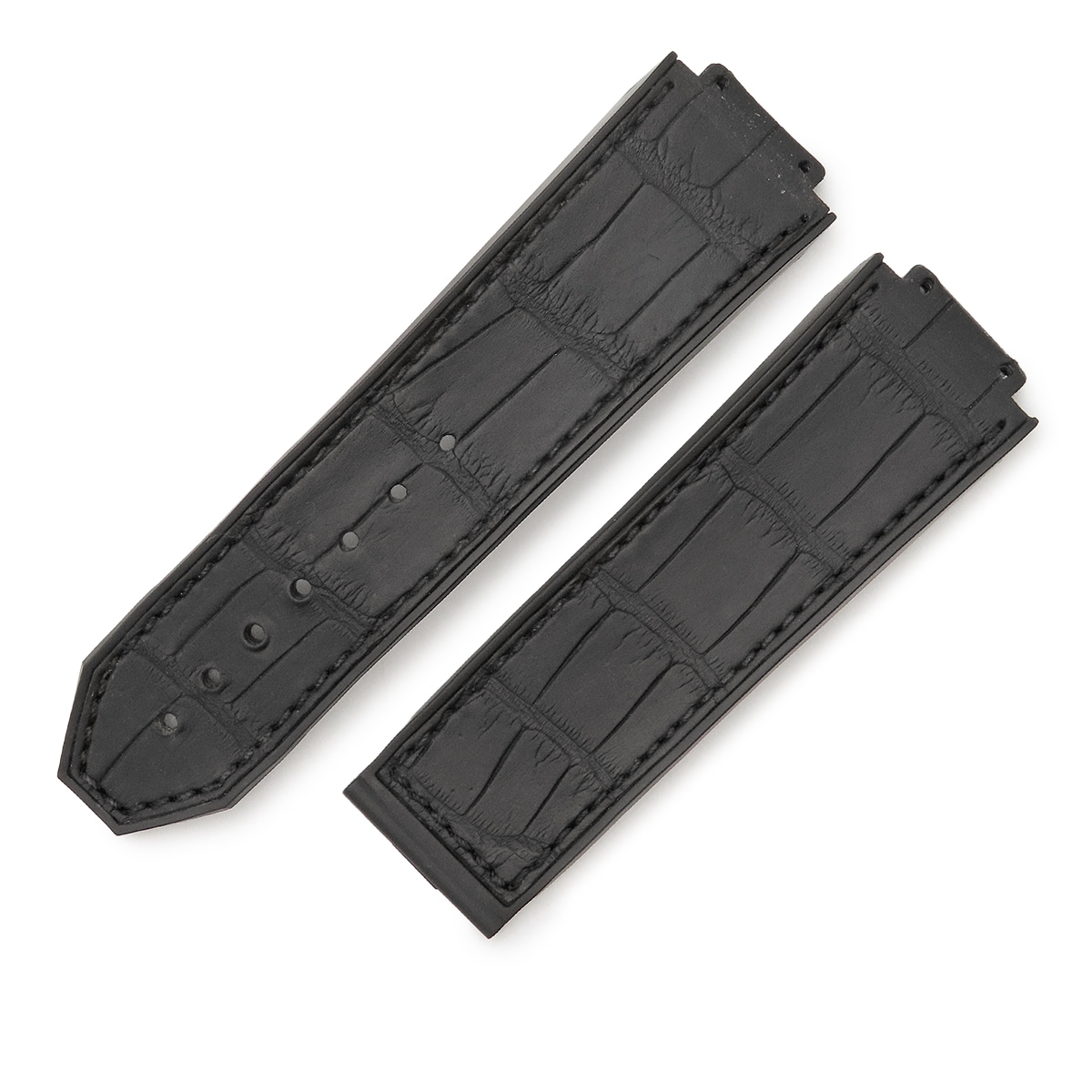 ビッグバン クロコ×ラバーバンド メンズ 純正 替え ベルト ストラップ 25mm ブラック 黒 26,646円