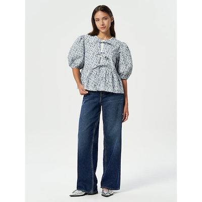 【パーティーに】新品ラインストーンブラウス＆花柄スカートツーピースLサイズｇ07 パーティーに】新品ラインストーンブラウス＆花柄スカートツーピースL