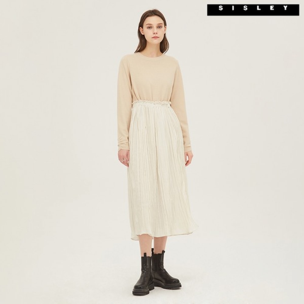 （シスレー）シスレーウーブンラップニットワンピース SAKO01211_BG 8,100円