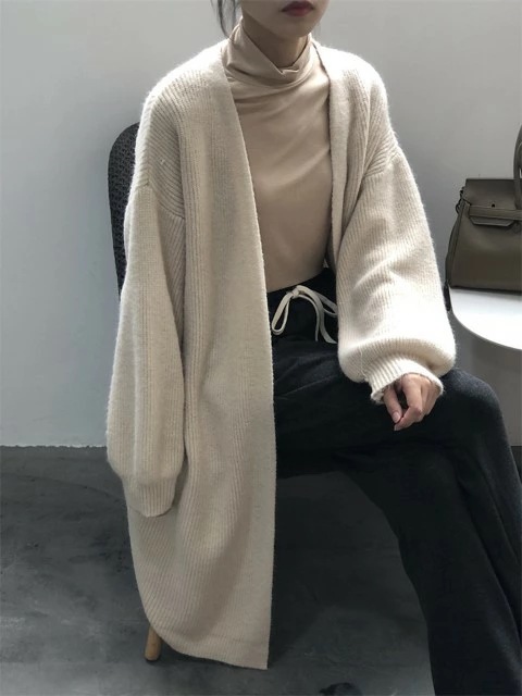 カーディガン ロング丈 スリム セーター ニットトップス大きいサイズ レディース 平干し ニット ニットセーター vネック カーディガン knit sweater