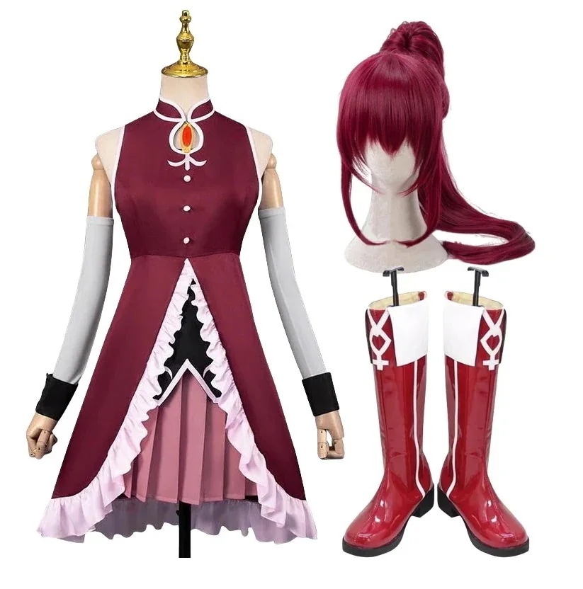 佐倉杏子　コスプレ衣魔法少女まどかマギカ佐倉杏子さくらきょうこ　ウィッグ靴付きイベントパーティー変演出服クリスマスパーティーまでに制限