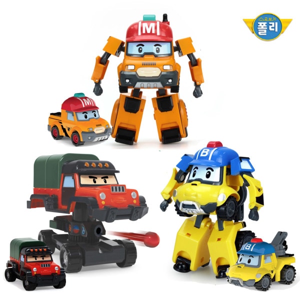 ロボカーポリー 変身ロボット 4インチ フォーチャーマーク バッキー 3点セット 5,762円