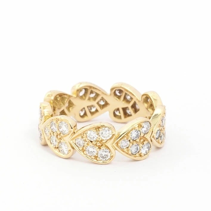 【新品仕上げ済み】【新品同様】カルティエ ハートウィズ K18YG ダイヤモンド 【指輪】