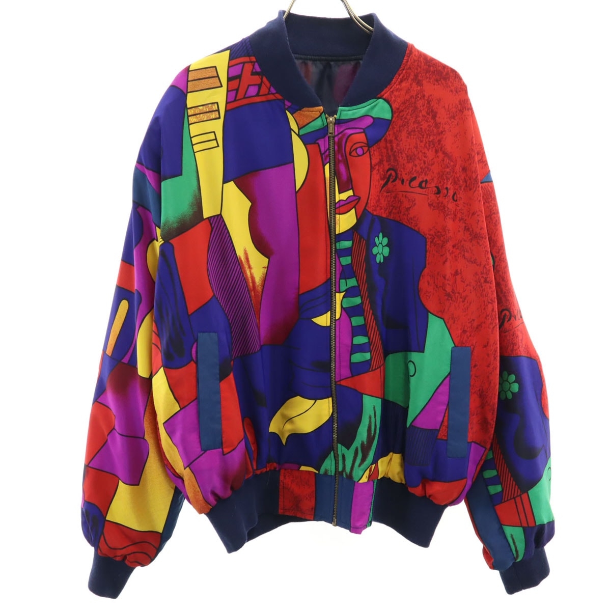 90s オールド ピカソプリント ジャケット レッド Picasso ブルゾン メンズ 古着