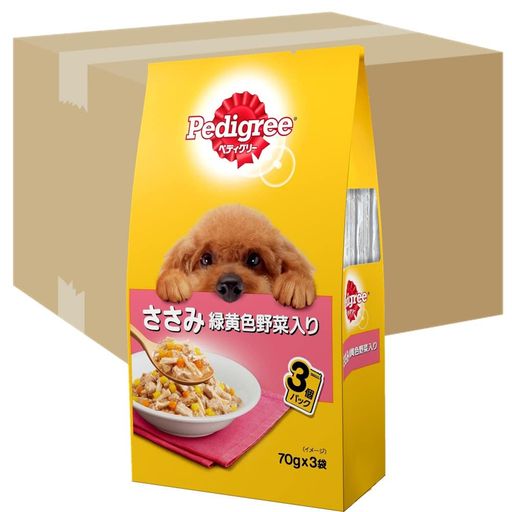 成犬用 ささみ&緑黄色野菜 210G(70G×3袋)×48個 [ドッグフード・パウチ]