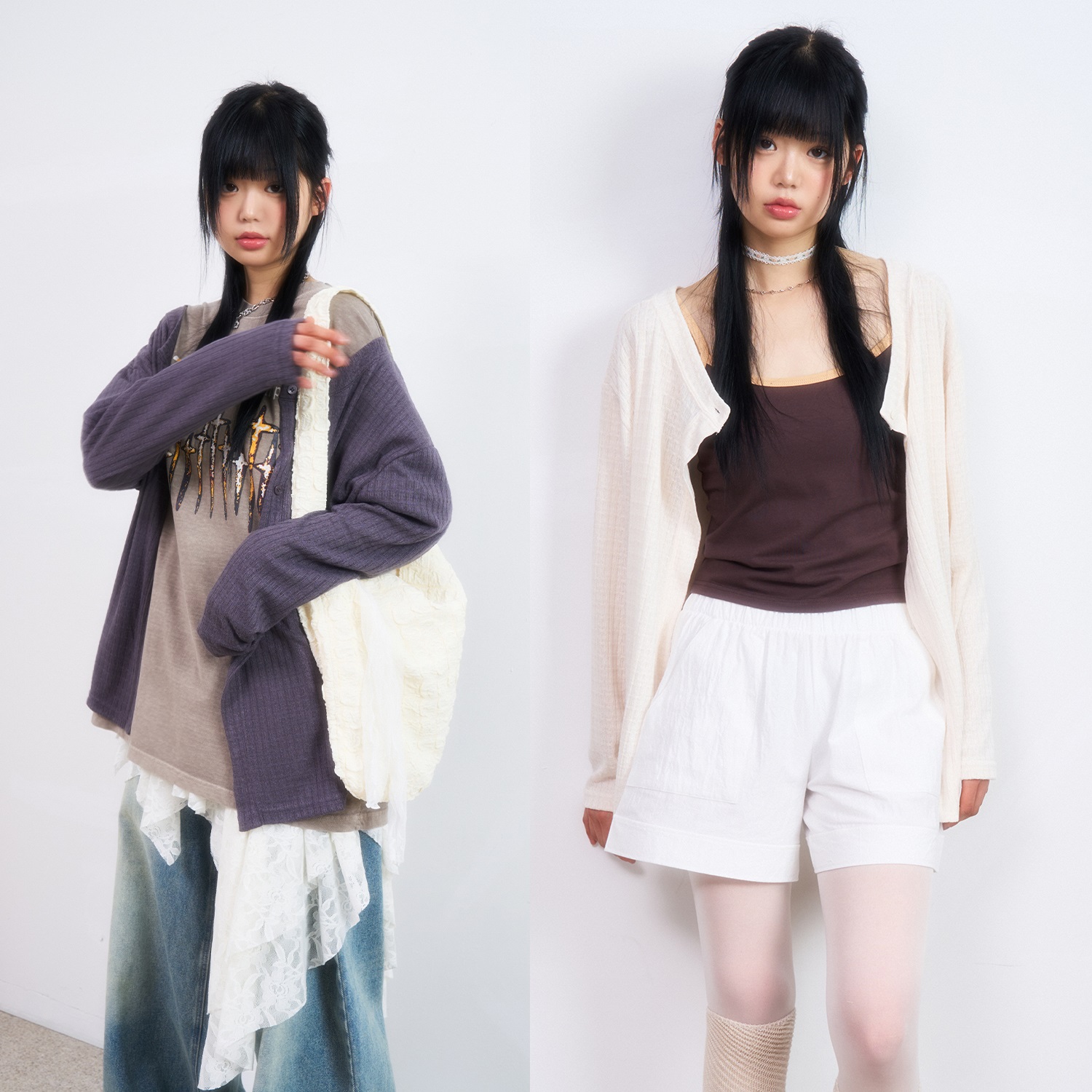 [韓国スタイルファッション] 24S / Sミュートルージュツーウェイカーディガン