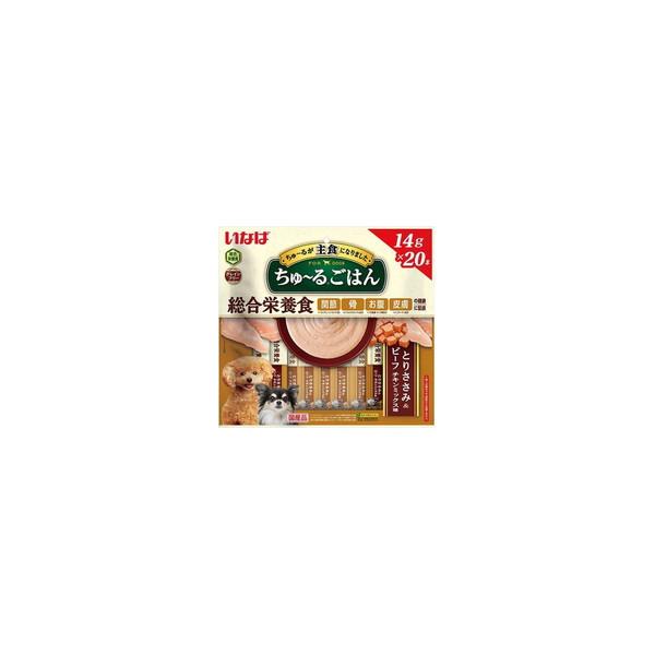 【1ケース】【お取り寄せ対象品】ちゅ～るごはん とりささみ＆ビーフ チキンミックス味(14g*20本入)[ちゅ～る] *16個