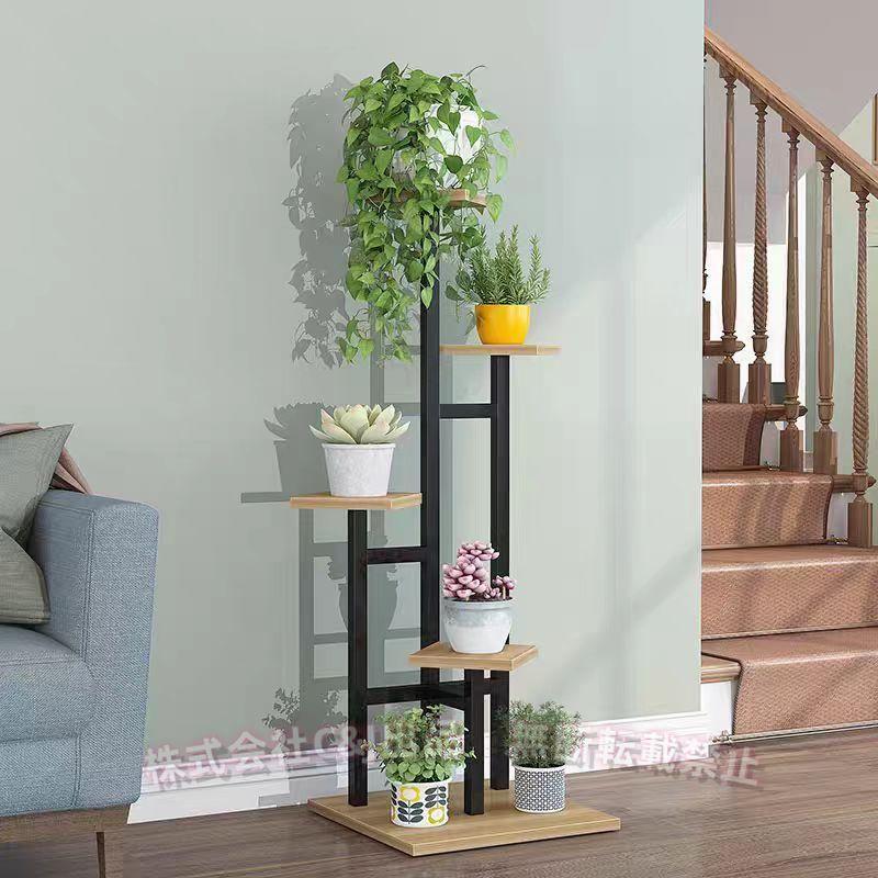回転階段フラワースタンドC&J（株)植物棚 盆栽棚 ガーデンラック 屋外/室内 鉢植えスタンド 省スペース 飾り台 おしゃれ 花収納 園芸ラ