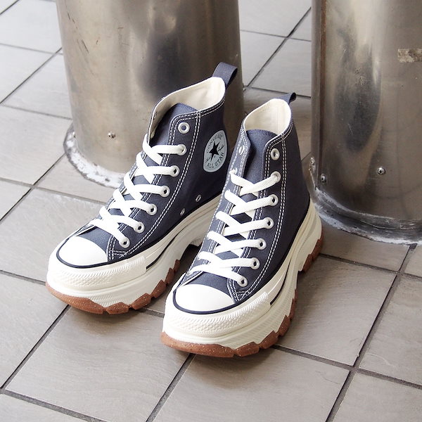 コンバース 厚底スニーカー メンズ レディース オールスタートレックウェーブ ハイカット グレイ CONVERSE ALL STAR R  TREKWAVE HI GREY