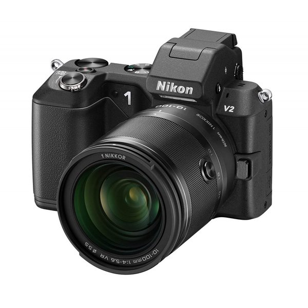 【中古】ニコン Nikon V2 小型10倍ズームキット ブラック SDカード付き