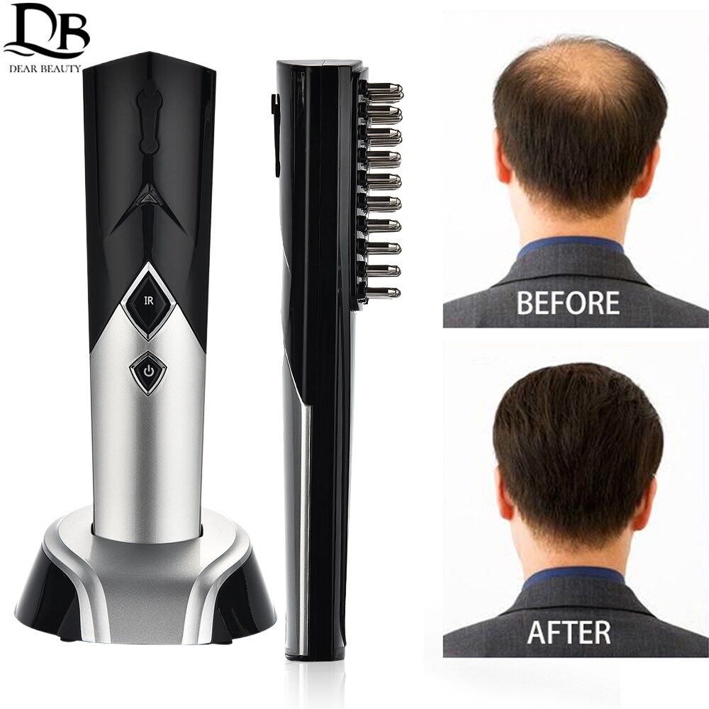 電気レーザー脱毛コーム,赤外線治療,振動マッサージブラシ,ヘアケア用品