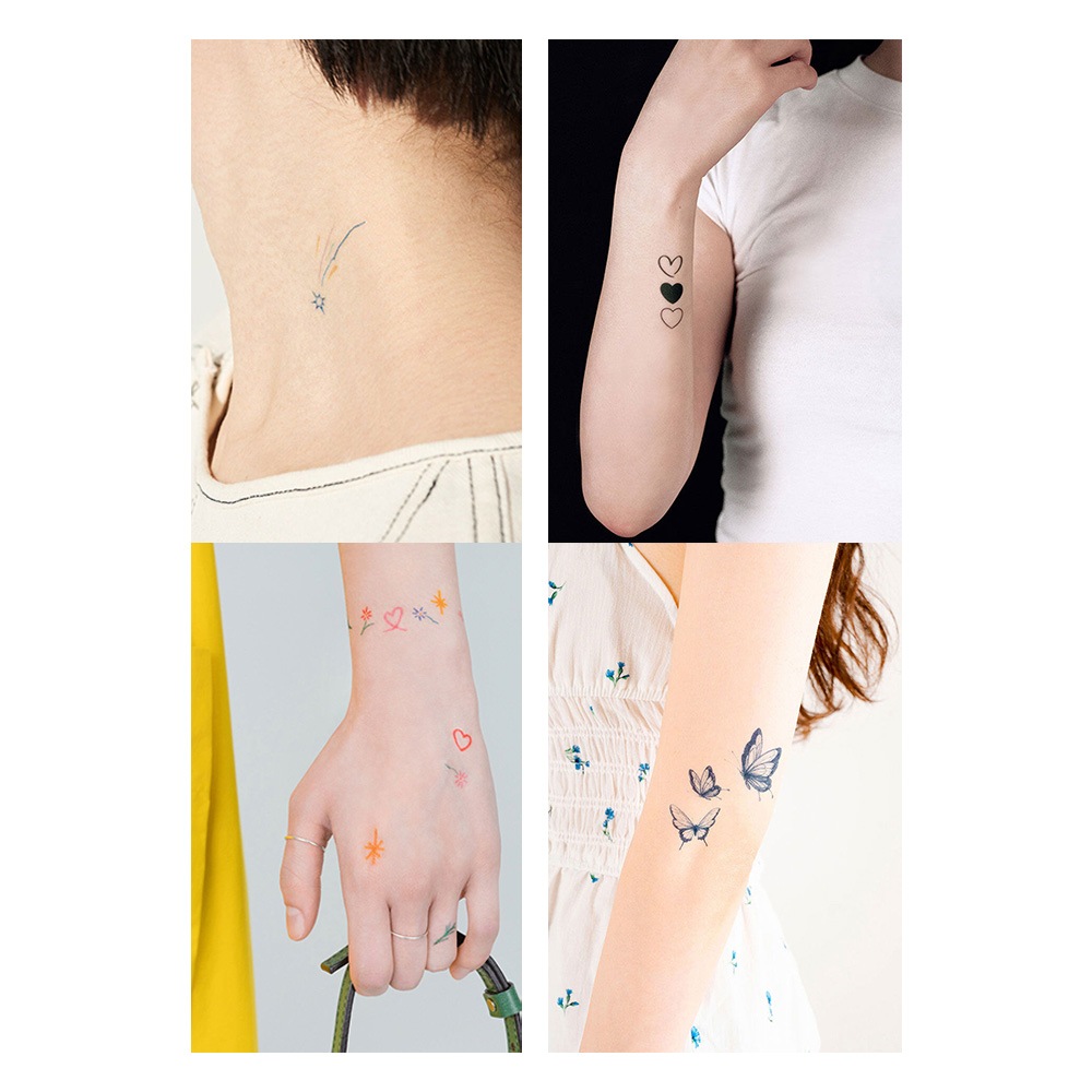 [単独]ベストタトゥー4点セット タトゥーシールステッカー タトゥーボディステッカーファッション タトゥーファッション