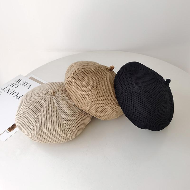 秋冬 コーデ レディース ファッション オシャレ アイテム カワイイ シンプル 大人カワイイ ニット ベレー帽 無地 カボチャ 帽子 韓国スタイル ペインター ハット 5,294円