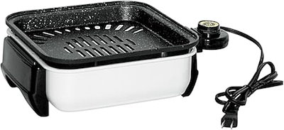 他サイト： 杉山金属 焼肉プレート 穴あき 一人焼肉 焦げ付きにくい 21×21cm コンパクト ちょこちょこ焼き 煙が少ない ハイパワー1200W 3層マの商品画像