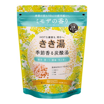 他サイト： きき湯 季節香る炭酸湯 ミモザの香り 360g(約12回分) バスクリン [医薬部外品]の商品画像