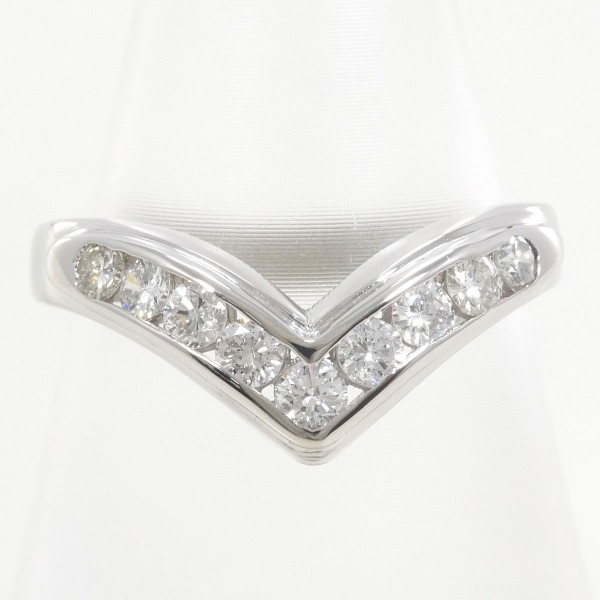 お買い得!プラチナリングPt900約10号 PT900 プラチナ リング 指輪 10号 ダイヤ 0.40 総重量約3.8g