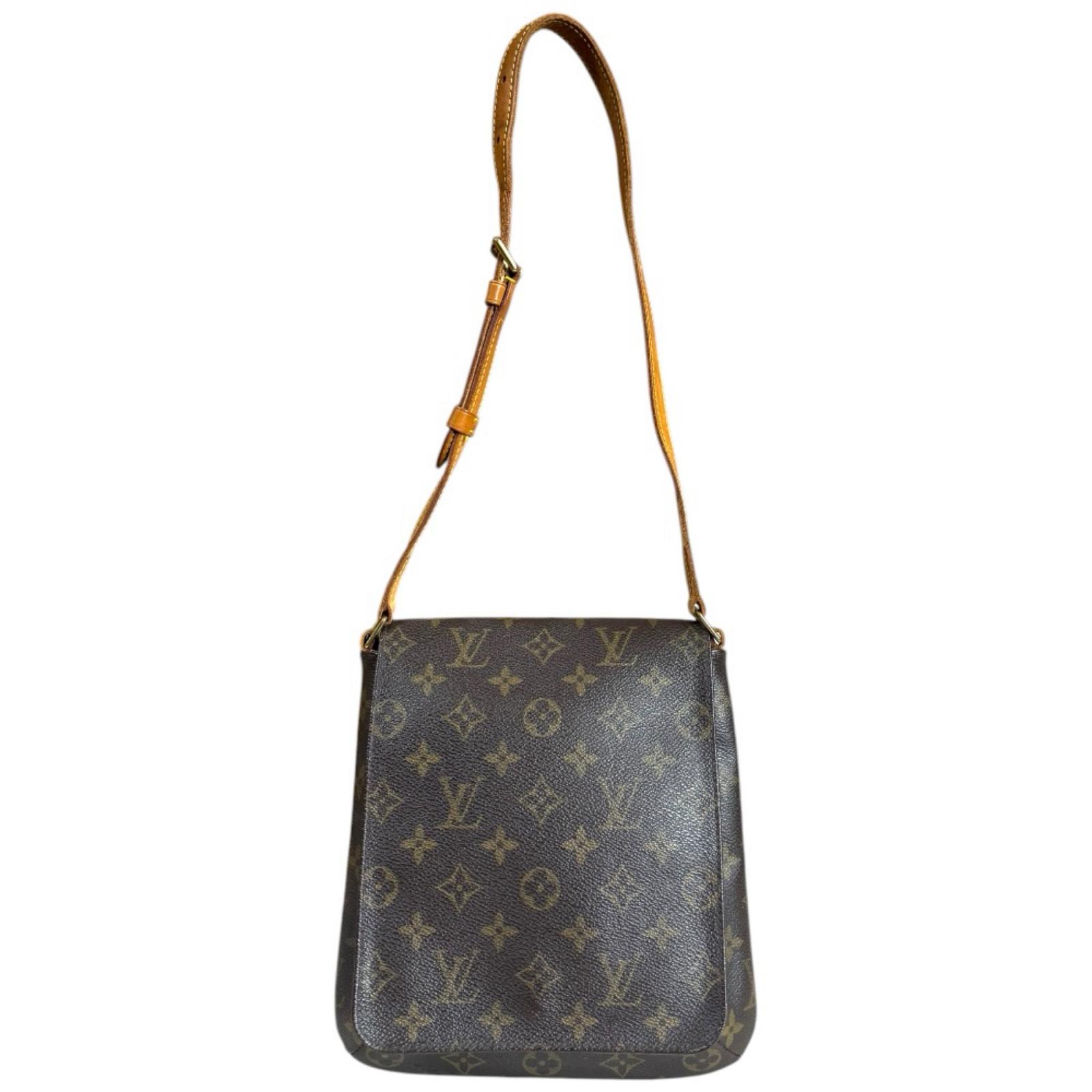 ルイヴィトン ミュゼットサルサ ショート モノグラム ショルダーバッグ モノグラムキャンバス M51258 ブラウン LOUIS VUITTON 中古