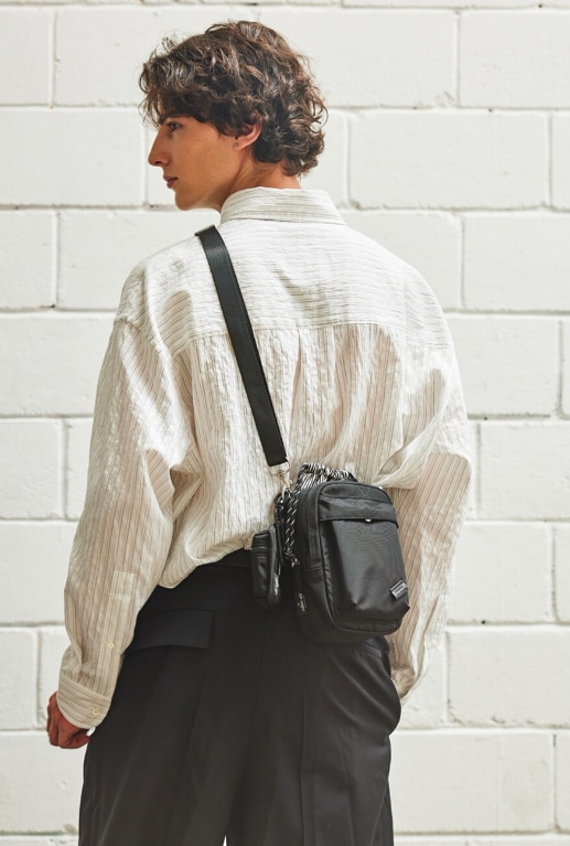 NO.28 RB STRING CROSS BAG　メンズ　男女兼用 Black色