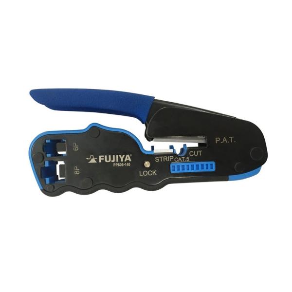 フジ矢 モジュラープラグ圧着工具 PP606－140 作業工具 電設工具 ワイヤーストリッパ