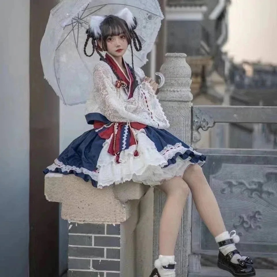 かわいいロリータと風白雪鴨 P スカート スーツのロリータ スカート フルセット