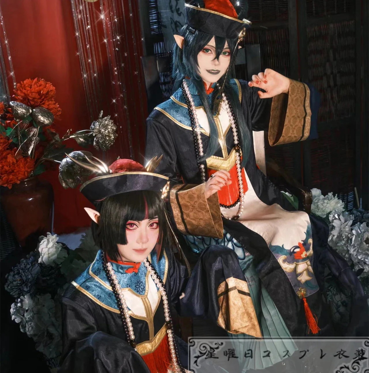 ツイステッドワンダーランド ツイステ ハロウィンリリア スケアリー・ドレス マレウス・ドラコニア コスプレ衣装 コスチューム