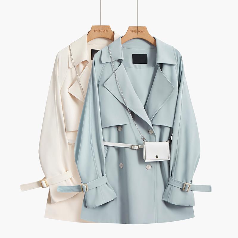 コート レディース ファッション カジュアル 普段使い トレンチコート 韓国 春風 ミドル丈 英国風 快適 リトル