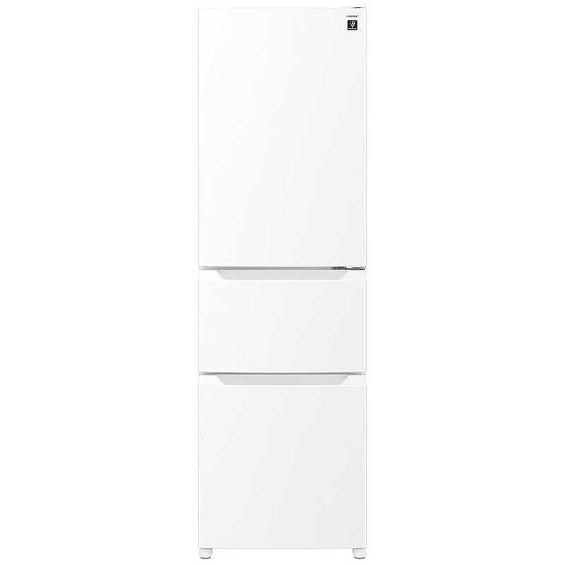 シャープ　SHARP　冷蔵庫 3ドア 317L 右開き プラズマクラスター 真ん中野菜室 幅54.4cm マットホワイト　SJ-PT32R-W（標準設置無料）