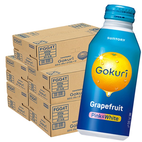 Gokuri ゴクリ グレープフルーツ 果汁入り 400ml ボトル缶 120本入り